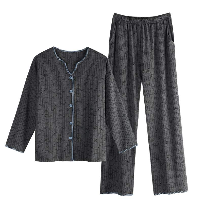 轩靓睡衣女春秋季纯棉慵懒风长袖