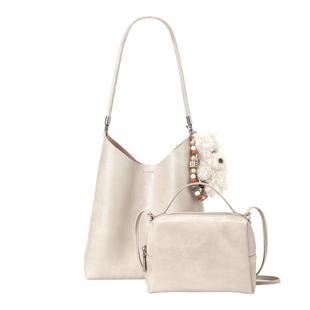 畹町三角hobo包腋下饺子包大容量油蜡皮包单肩包上班通勤斜挎女包