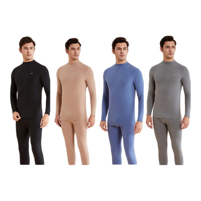 猫人秋衣秋裤套装男款纯棉抗菌打底衫中高领玻尿酸润肤保暖内衣男
