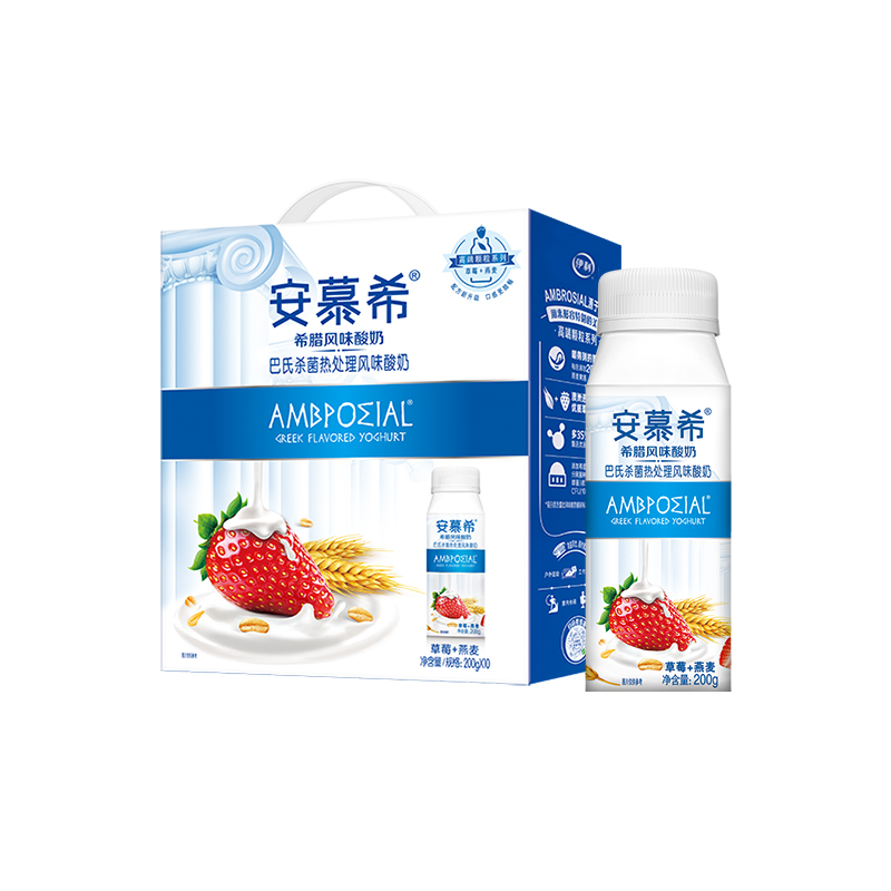 伊利希腊风味酸奶草莓燕麦味营养