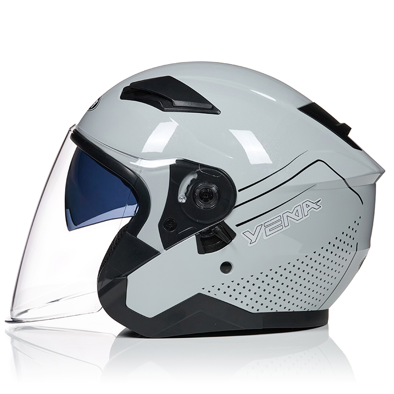 野马新国标电动车头盔双镜片设计