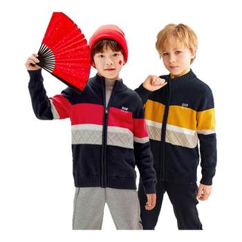 Waterboy children's sweater, medium and large children's spring, autumn and winter clothing, boys, babies, girls, knitted cardigans, thick stand-up collar sweaters Waterboy children's sweater, medium and large children's spring, autumn and winter clothing, boys, babies, girls, knitted cardigans, thick stand-up collar sweaters
