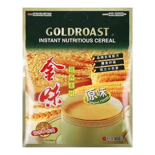 金味原味麦片袋装600g小包燕麦片营养即食冲饮速溶懒人早餐燕麦片