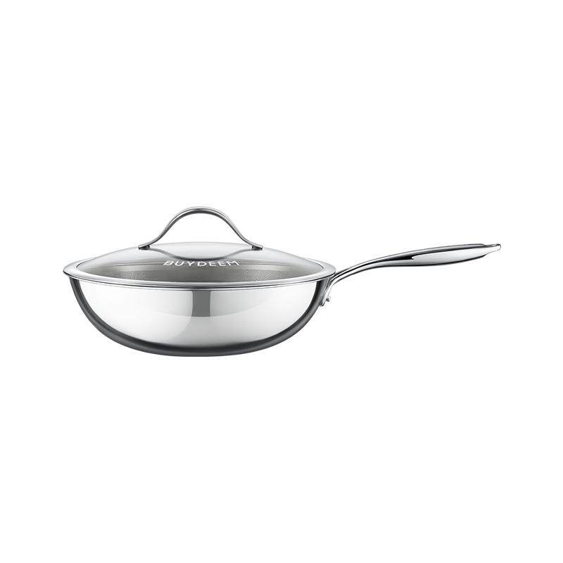 【年度新品】北鼎32cm纯钛炒锅无涂层钛锅不粘锅家用炒菜锅电磁炉