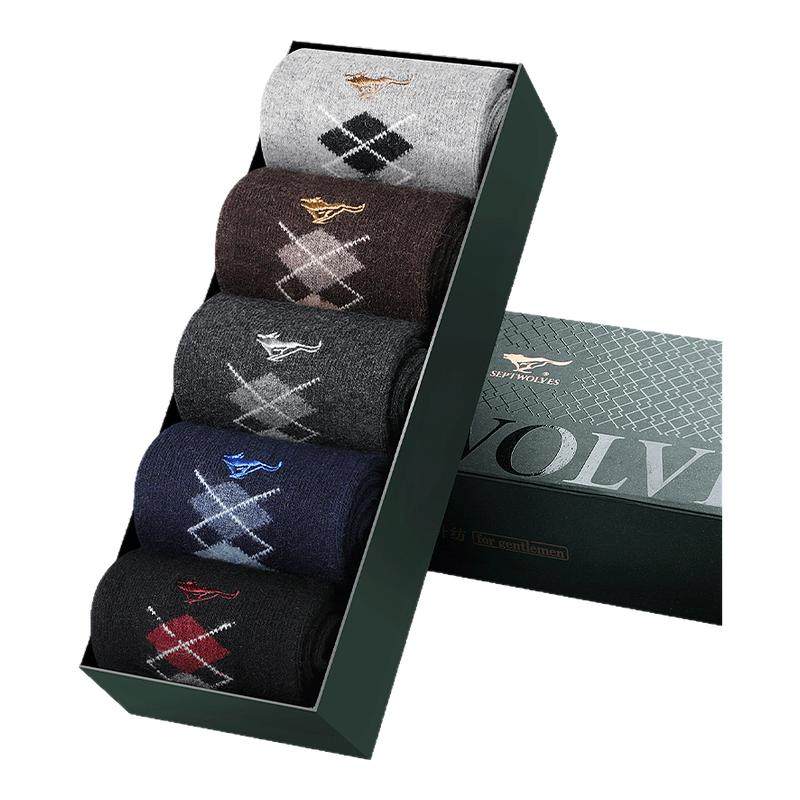 七匹狼男士袜子秋冬季加厚兔羊毛袜子保暖舒适男士中筒袜柔软耐穿,女士内衣/男士内衣/家居服,中筒袜,淘宝优惠券,粉丝福利购,淘宝优惠卷