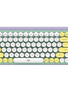 罗技时尚系列POP Keys无线蓝牙机械键盘女生办公游戏键盘电脑平板