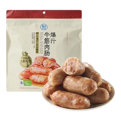 盒马 爆汁牛筋肉肠 560g猪后腿肉添加大颗粒牛筋