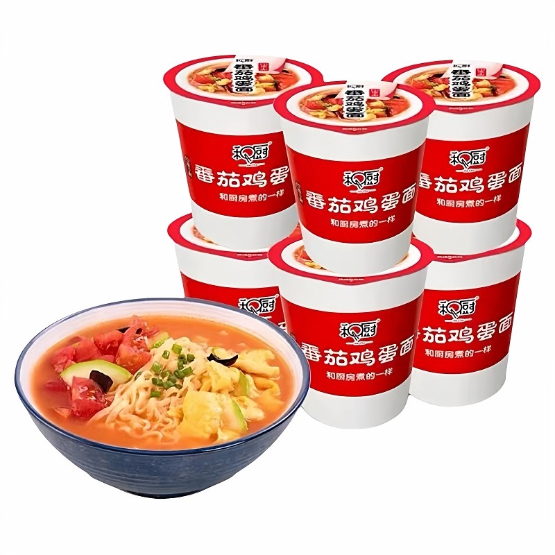 和厨番茄鸡蛋面62g*6杯整箱FD冻干面非油炸速食面番茄方便面泡面,粮油调味/速食/干货/烘焙,冲泡方便面/拉面/面皮,淘宝优惠券,粉丝福利购,淘宝优惠卷