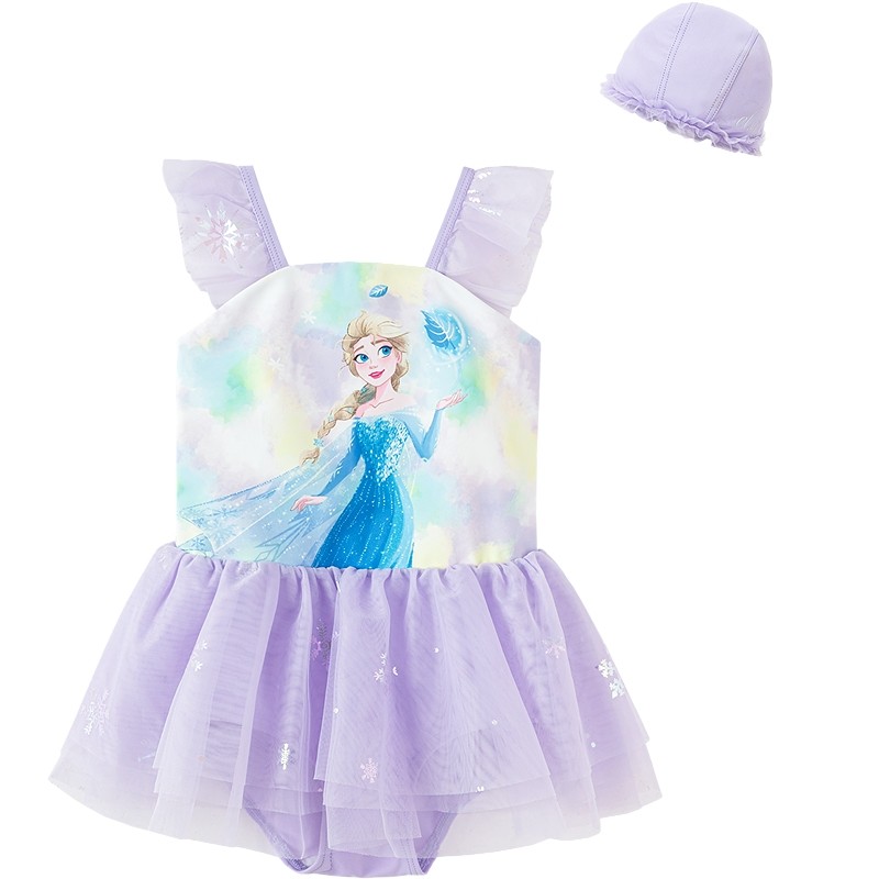 巴拉巴拉女童連體泳衣公主泳裙夏