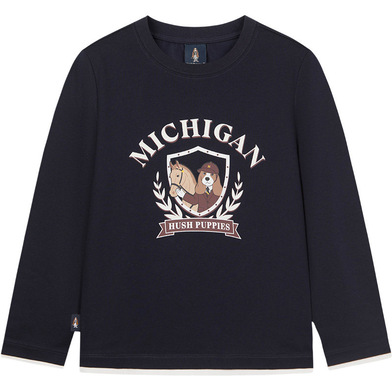 暇步士童装儿童长袖T恤春秋新品男童休闲t恤女童宝宝可爱套头衫,童装/婴儿装/亲子装,T恤,淘宝优惠券,粉丝福利购,淘宝优惠卷