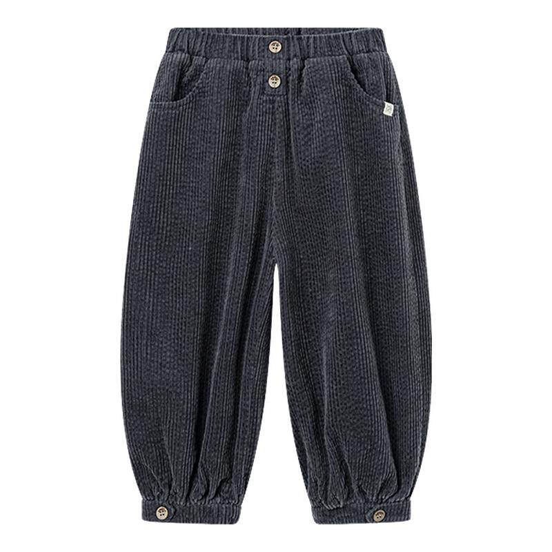 嫚熙童装儿童裤子2025新款秋季保暖灯芯绒宝宝长裤男女童百搭裤子