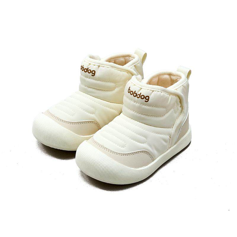 巴布豆儿童棉鞋男童童鞋冬季靴子加绒保暖大棉宝宝棉靴雪地靴童鞋