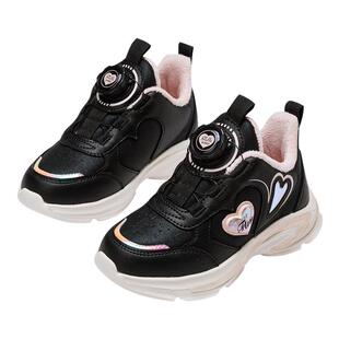 富罗迷儿童运动鞋女童鞋子冬季新款减震软底轻便青少年加绒二棉鞋