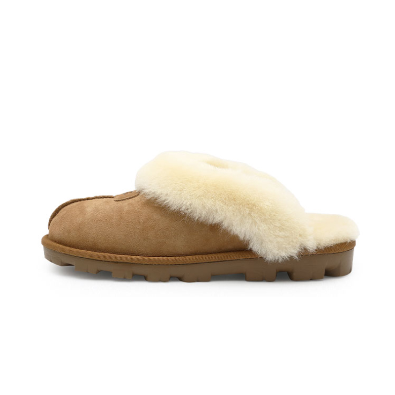 UGG女拖鞋包头反绒羊毛保暖时尚厚冬季雪地靴毛绒可外穿拖鞋5125