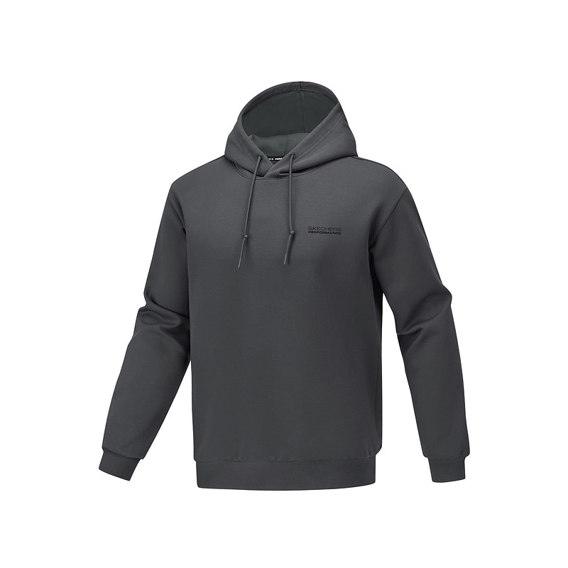Skechers斯凯奇春冬季男士舒适针织连帽套头卫衣