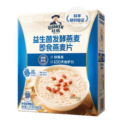 桂格益生菌发酵燕麦280g即食燕麦片饱腹代餐营养早餐7天装