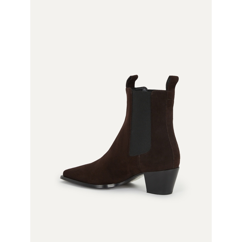 【折扣】TOTEME 春秋女士简洁利落绒面革切尔西靴