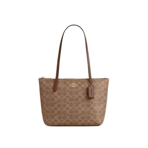 COACH/蔻驰女士city tote老花通勤单肩中号大容量手提托特包CV976