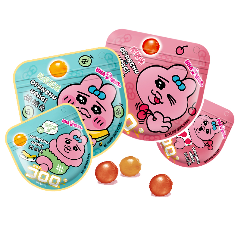 uha悠哈&裤裤兔联名款果汁软糖味觉糖酷露露樱桃味哈密瓜味软糖果