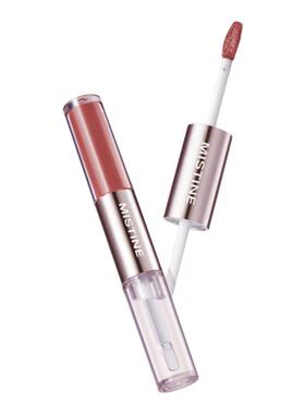 【直播专享】Mistine蜜丝婷双头唇釉镜面水光口红裸色双效2支装