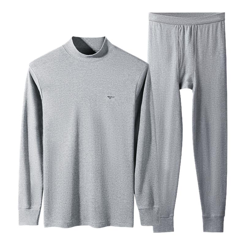 七匹狼男士保暖内衣纯棉半高领