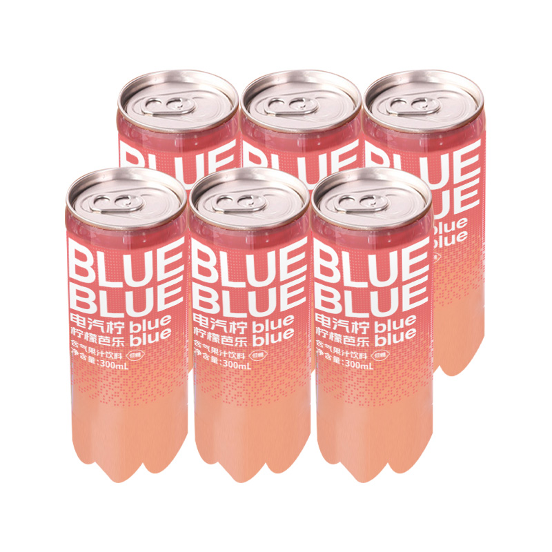 柠檬共和国红心芭乐香水柠檬气泡果汁饮料 网红解腻汽水300ml*6罐