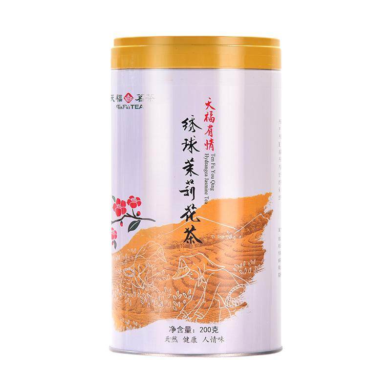 天福茗茶 浓香型茉莉花茶新茶罐装散装花茶茶叶绣球龙珠200g,茶,茉莉花茶,淘宝优惠券,粉丝福利购,淘宝优惠卷