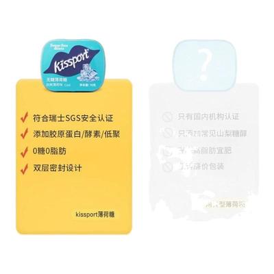 kissport无糖薄荷糖口香糖