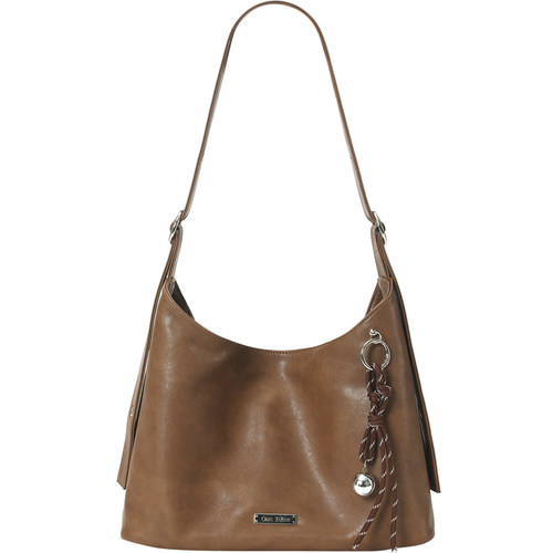 畹町复古双色单肩hobo包