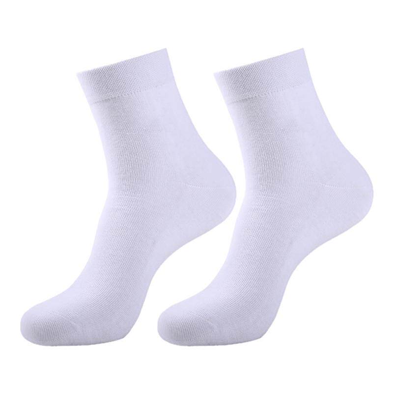 雅鹿袜子男士中筒袜春秋薄纯色棉袜商务休闲运动短袜防臭透气吸汗