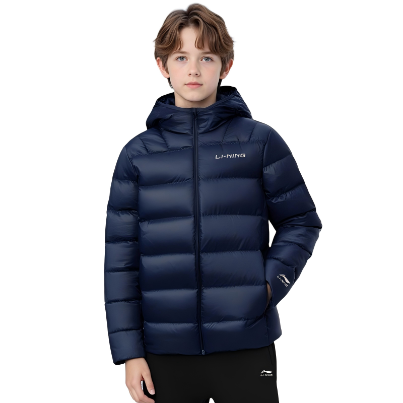 李宁儿童男女中大童鸭绒羽绒服