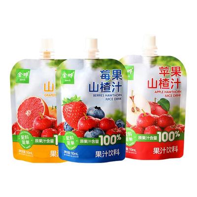 金晔山楂汁110ml*12袋儿童鲜果味水果饮料饮品休闲办公解腻果汁