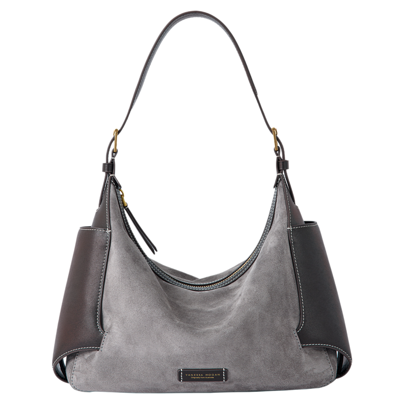 VH女包行漫hobo包包中号2025年新款麂皮反绒头层羊皮大容量单肩包