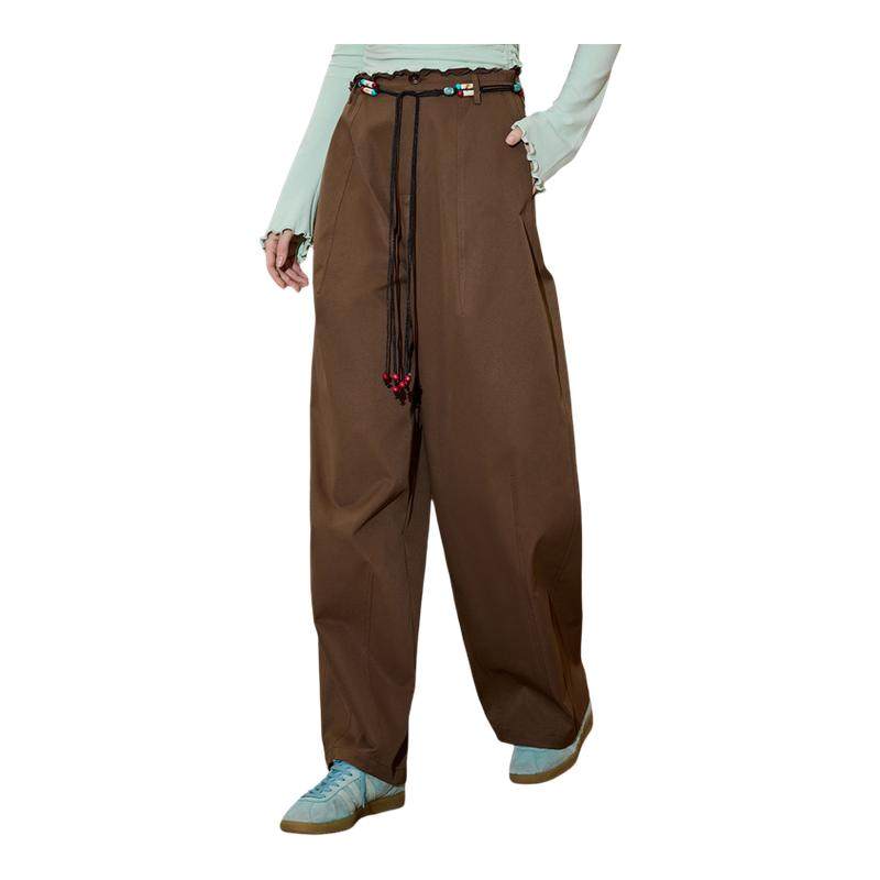 coolhut复古宽松高腰休闲百搭慵懒风阔腿长裤2026春季女式休闲裤,女装/女士精品,西装裤/正装裤,淘宝优惠券,粉丝福利购,淘宝优惠卷