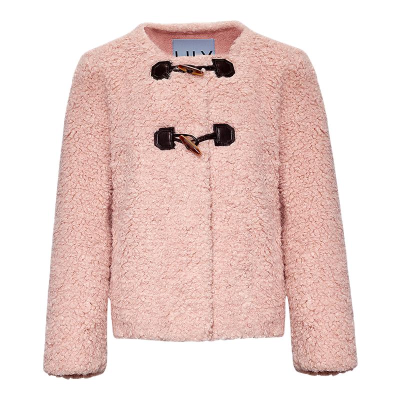 LILY短款通勤减龄毛绒休闲外套