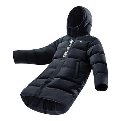 安踏儿童中长款加厚男童羽绒服