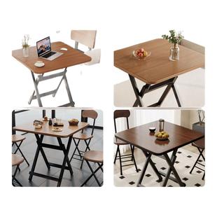 可折叠桌餐桌家用户型小桌子简易圆桌出租屋户外便携摆摊吃饭方桌