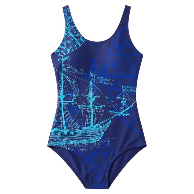 热浪三角连体泳衣遮肚显瘦游泳馆专用大码专业高级感妈妈温泉泳装