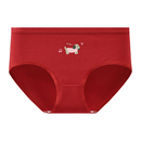 芬腾红色本命年内裤 女中高腰7A纯棉抑菌裆卡通可爱少女马年三角裤