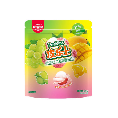 阿麦斯缤纷口味剥皮软糖508g