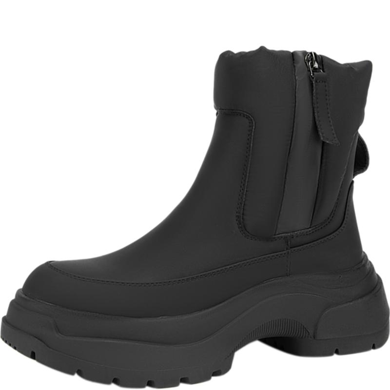 千百度厚底增高潮流雪地靴女鞋冬季新款时尚加绒保暖棉鞋短靴