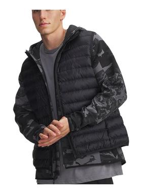 UA安德玛冬季新款Limitless男子休闲保暖黑色羽绒马甲6001212-001