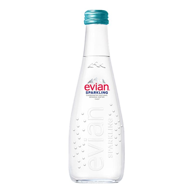 法国进口evian依云含气/无气天然矿泉水330ml/750ml气泡水图片