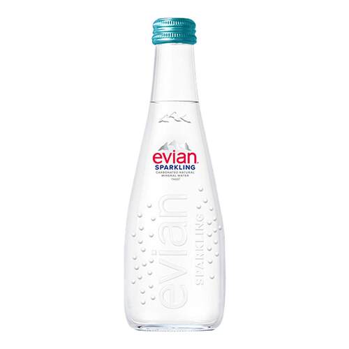 法国进口evian依云含气/无气天然矿泉水330ml/750ml气泡水