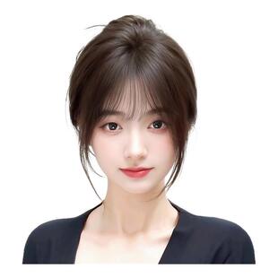 天空树假发女片头顶增发量蓬松高颅顶遮白发全真发法式刘海补发片