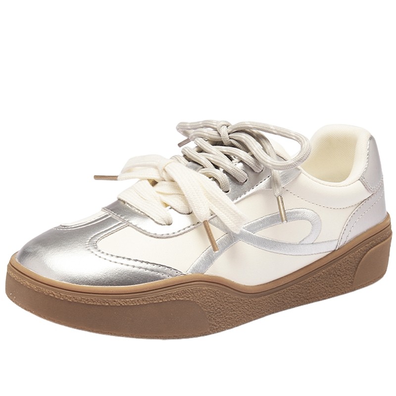 达芙妮银色德训鞋女2026新款春秋季阿女甘鞋增高运动休闲板鞋爆,女鞋,时尚休闲鞋,淘宝优惠券,粉丝福利购,淘宝优惠卷