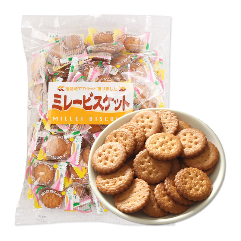 日本进口平野本屋小圆饼420g 咸味饼干日式独立小包装 年货零食