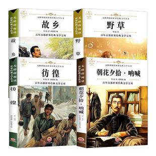 鲁迅原著正版 野草 彷徨全套4册六年级必读课外书鲁迅 散文作品集书籍经典 故乡 书6年级课外阅读书籍老师推荐 全集读本 配套考点