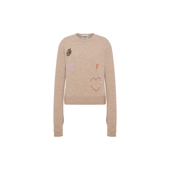 女士羊毛复古印花圆领套头毛衣 Jeans 特享倒计时 Moschino