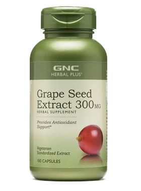 美国GNC葡萄籽精华300mg100粒胶囊OPC原花青素抵抗自由基抗春敏